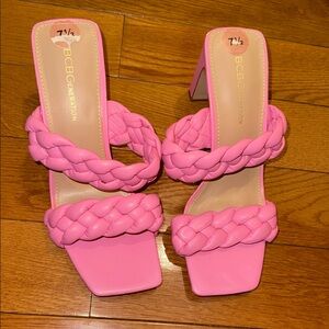 BCBGeneration Pink Braided Heels